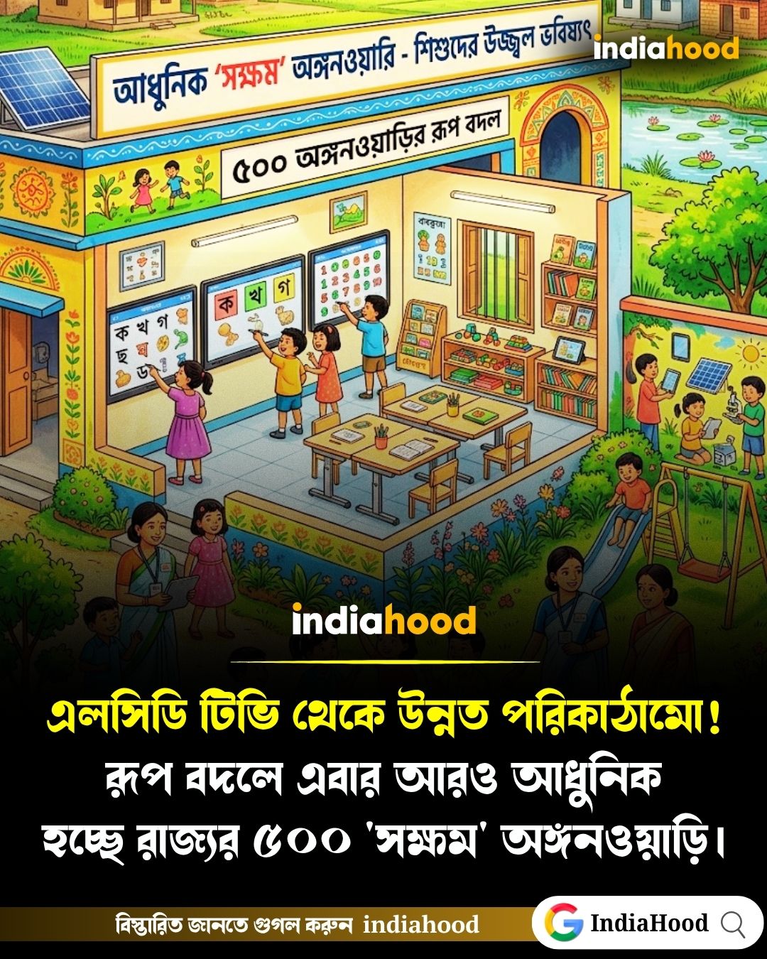 রূপ বদলে আরও আধুনিক হচ্ছে অঙ্গনওয়াড়ি কেন্দ্রগুলি